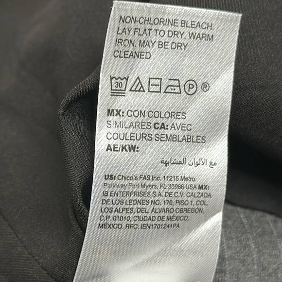 Chico's gray classic point stripe blazer size 3/xL - Picture 12 of 12